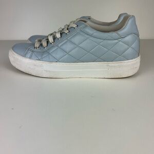 ASOS DESIGN QUILTED SNEAKER SHOE LIGHT BLUE SIZE 9